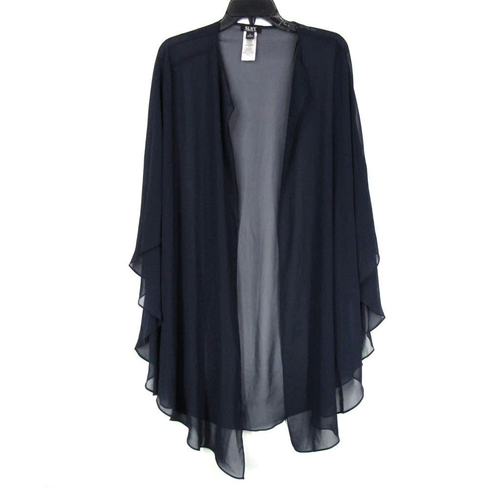 Slny Womens Navy Shawl Sz 8